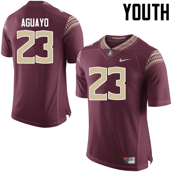 Youth #23 Ricky Aguayo Florida State Seminoles College Football Jerseys-Garnet